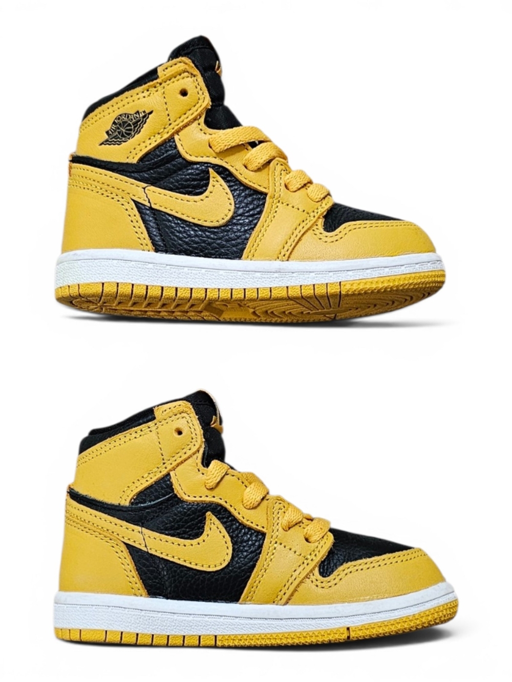 Nike Air Jordan 1 Mid Toddler Yellow Black 7C - Picture 6 of 10